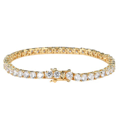 Tennis Chain Copper Zircon Single Row Hip Hop Bracelet
